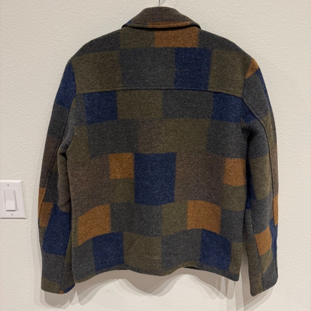 Hunter Elia Boiled Wool Plaid Jacket Small S Zip Up Collared Flap Pocket NWT - Picture 5 of 10